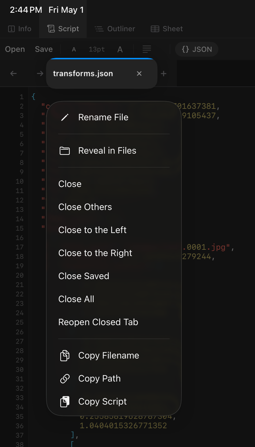 json