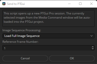 Send to PTGui