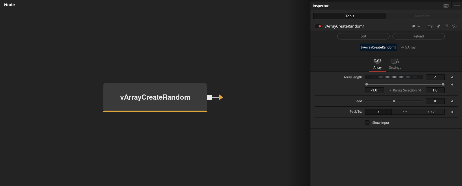 vArrayCreateRandom node