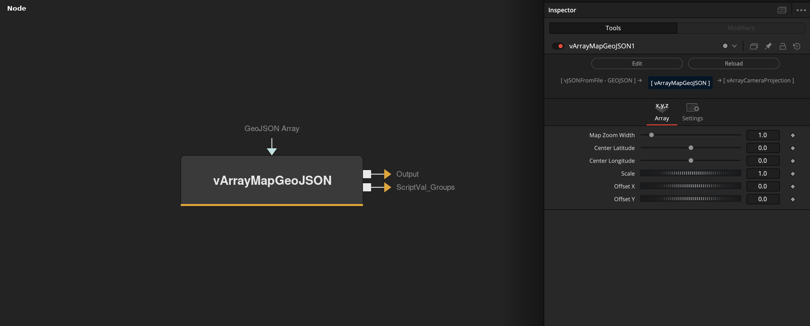 vArrayMapGeoJSON node