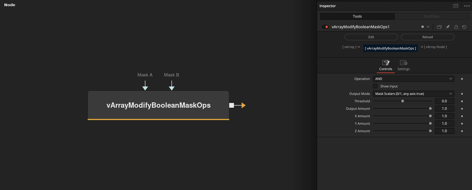 vArrayModifyBooleanMaskOps node