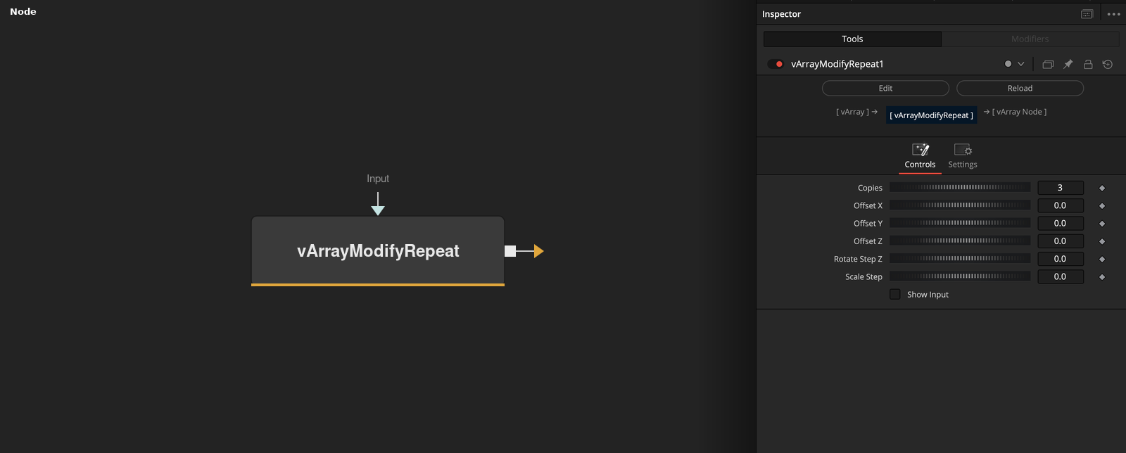 vArrayModifyRepeat node