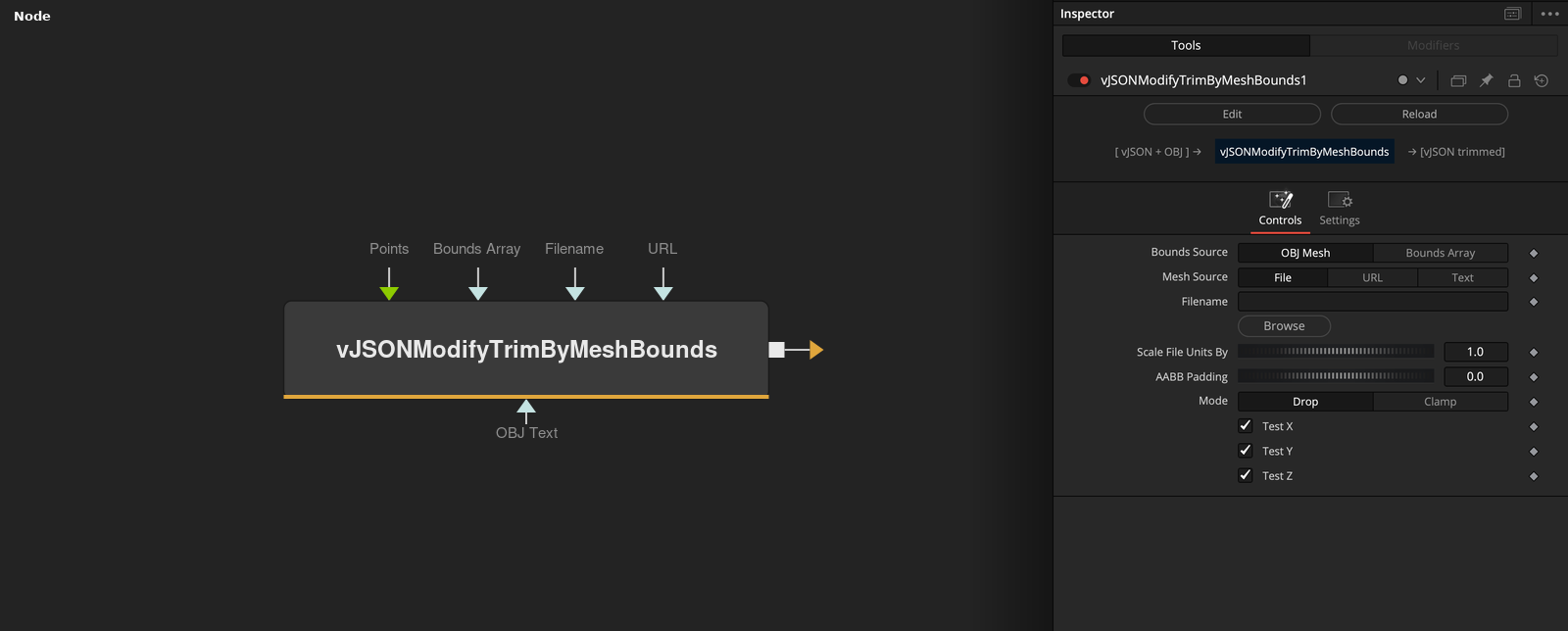 vJSONModifyTrimByMeshBounds node