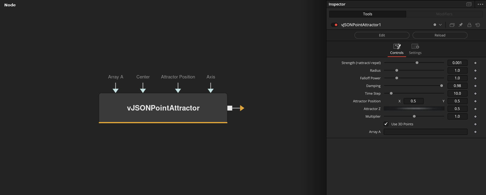 vJSONPointAttractor node