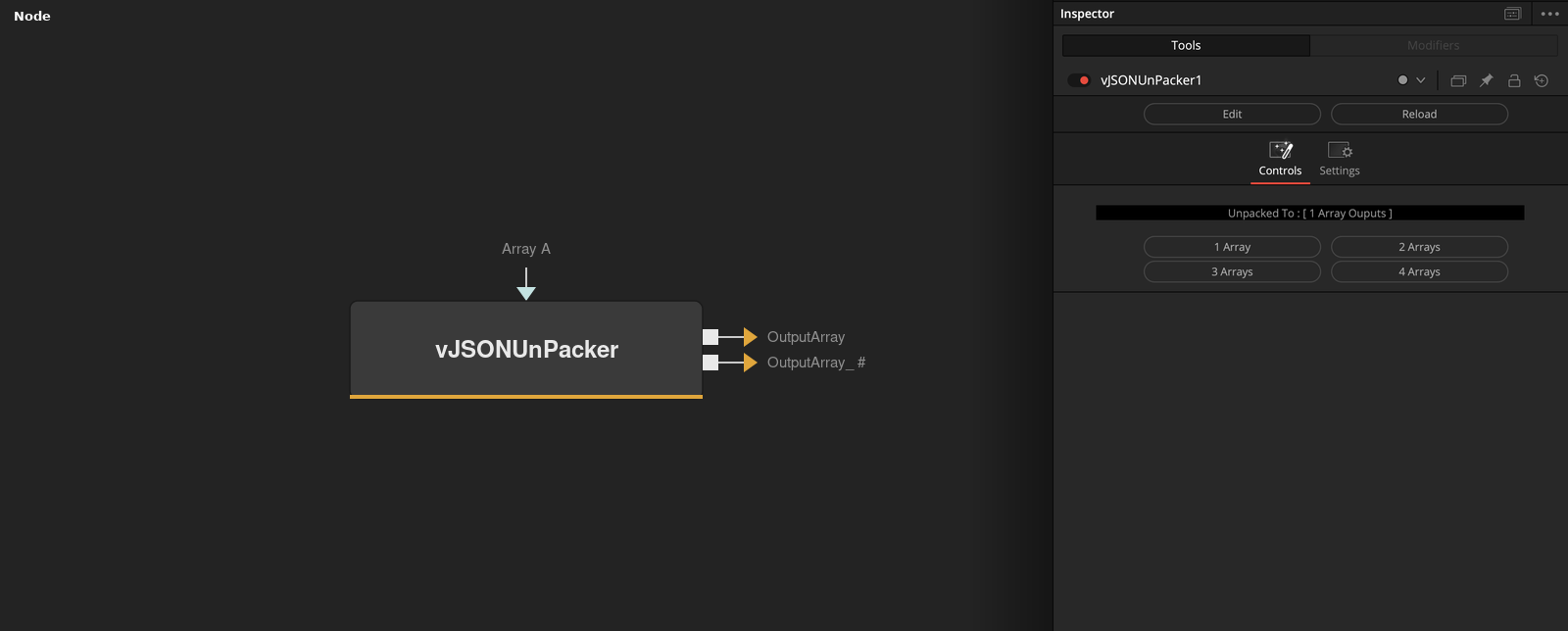 vJSONUnPacker node