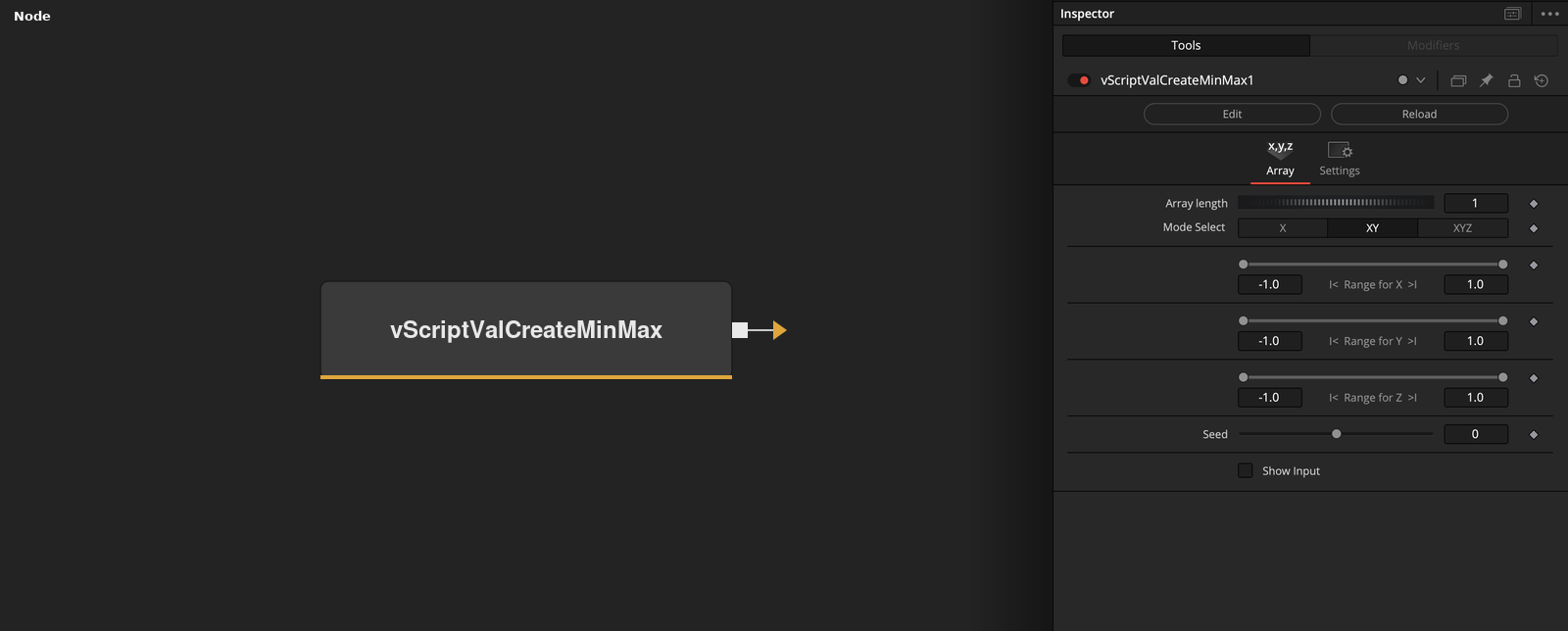 vScriptValCreateMinMax node