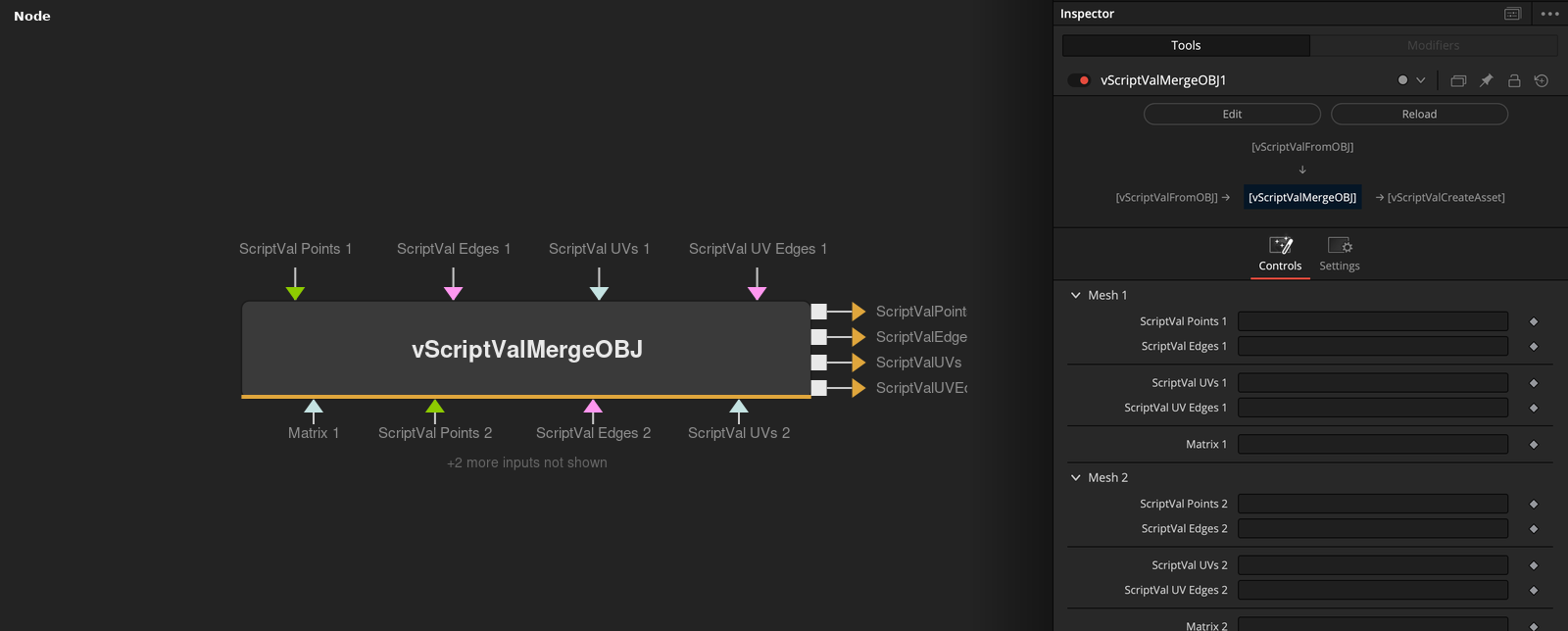 vScriptValMergeOBJ node